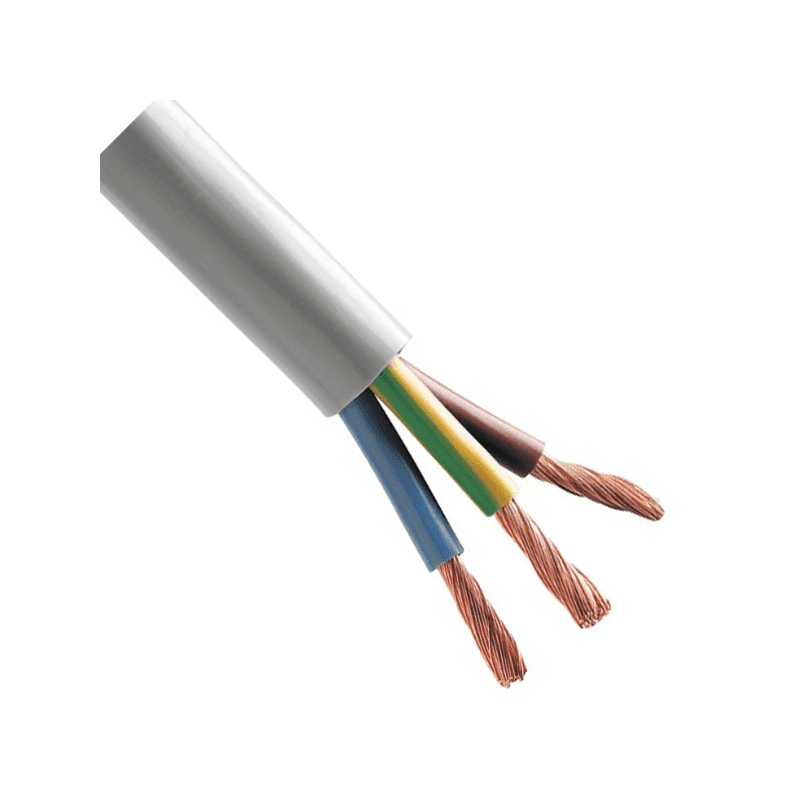 Câble souple domestique blanc - 3G1 mm² - ( Prix au mètre )