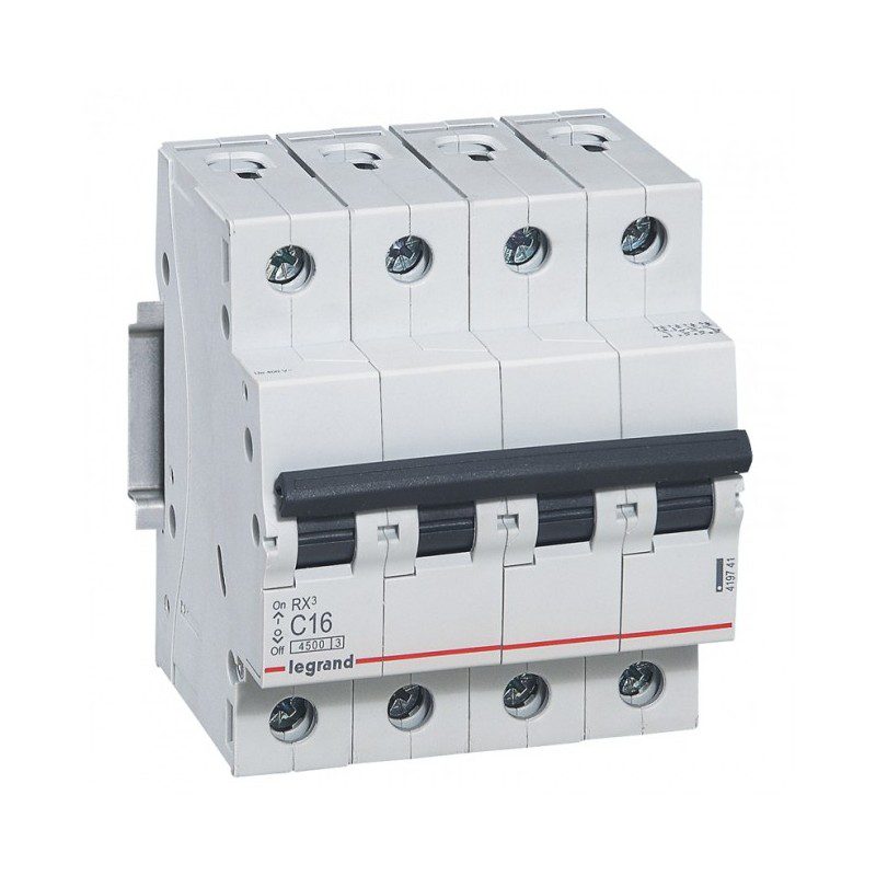 DISJONCTEUR TETRAPOLAIRE RX3 C 20a 4.5ka 419742