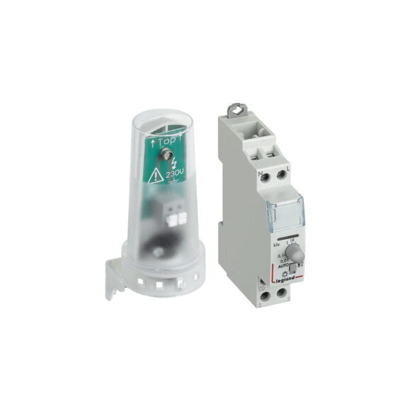 Interrupteur crépusculaire avec cellule photoélectrique - 1200 W - 2 modules