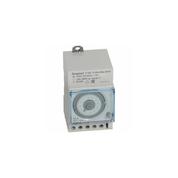 Interrupteur horaire analogique modulaire programmable manuel journalier - cadran horizontal avec réserve de marche