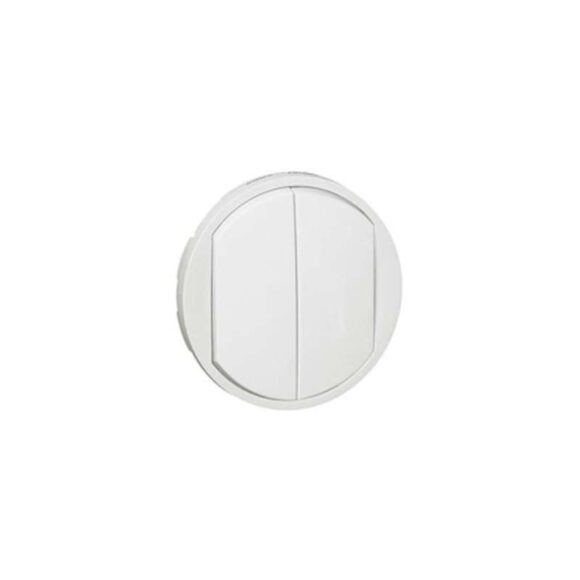 LEGRAND Céliane Enjoliveur interrupteur double blanc - 068002
