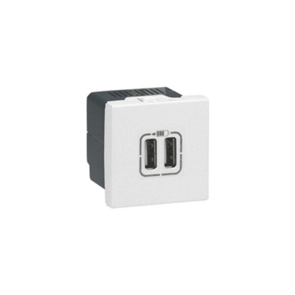 LEGRAND Mosaic Prise USB double 2400 mA blanc - 077594