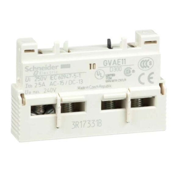 TeSys GV2 & GV3 - contact auxiliaire - 1 NO + 1 NF