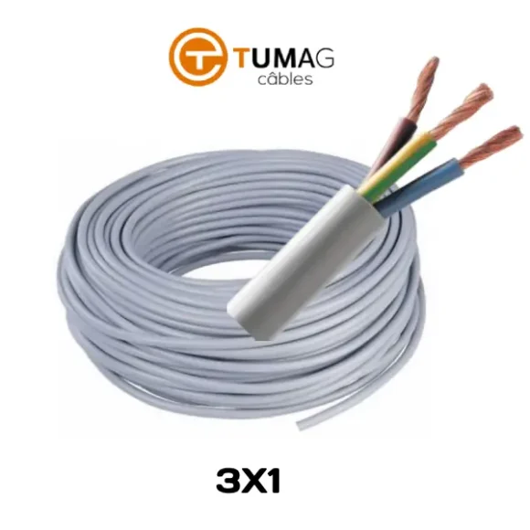 Câble souple  3x1mm² U500 SV1V TUMAG