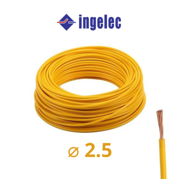 Cable U500V 2.5 Rigide Ingelec - Jaune