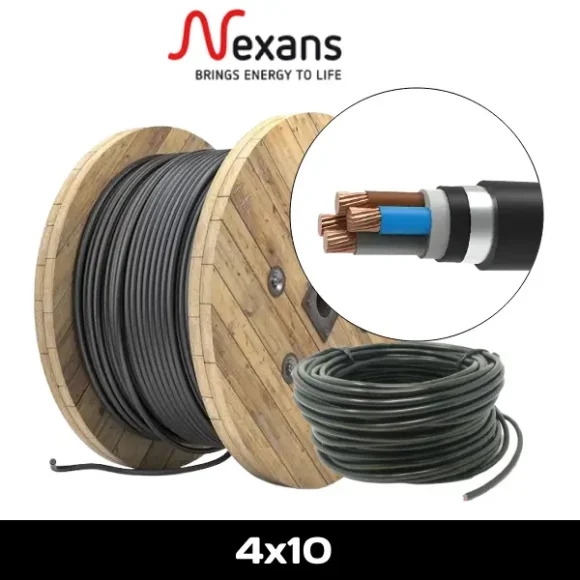 Câble armé RVFV cuivre  4x10mm² U1000 NEXANS